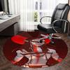 Red and White Masked Character Chair Mat - Round Carpet for Home Decor, Office Use, Bedroom, Living Room, Gift Idea0249b
