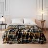 Majestic Deer with American Flag Background Flannel blanket for bedroom, living room, sofa, and nap sofas