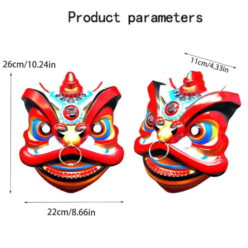 Chinese Lion Dance Costume Mask Theatrical Mask Full Face Mask Halloween Cosplay Mask For Women Men Cosplay Photography