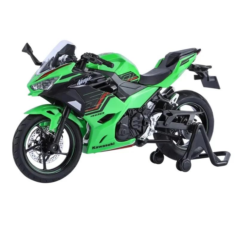 

1/12 Kawasaki Ninja 400 Сплав Литой Модель Мотоцикла Коллекция Транспортных Средств Звук и Свет Внедорожный Автоцикл Игрушечная Модель Автомобиля зелёный