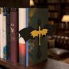Heavy Duty Book Support Double Dragon Bookends, Vintage Fantasy Flying Bookshelf Decor, Stable Decorative Shelf Accents Sculpture Stopper for Shelves,