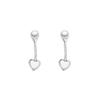 925 Sterling Silver Heart Earrings - Luxury Niche Design for Women