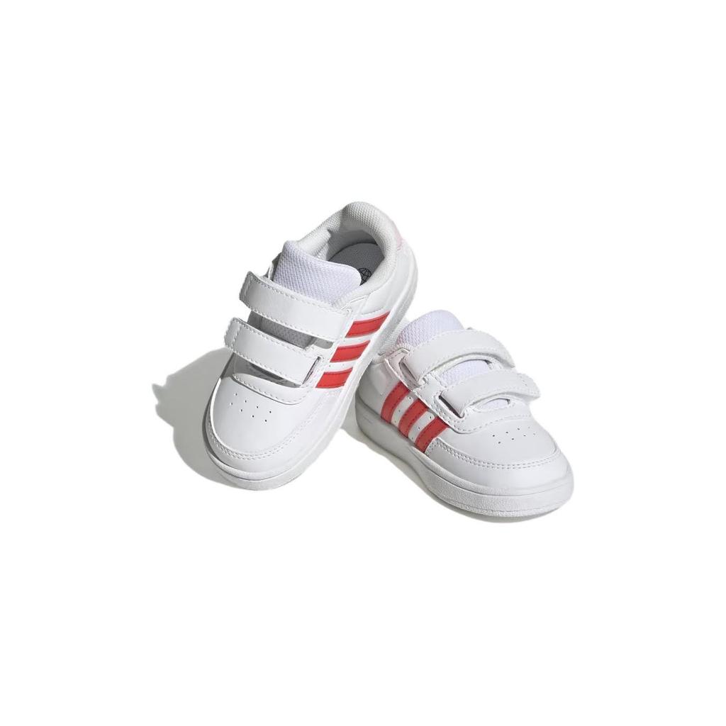 Adidas Focus Breathein Breaknet 2.0 Abrasion Resistant Low top Toddler Shoes White Red Infant And Toddler HP8974