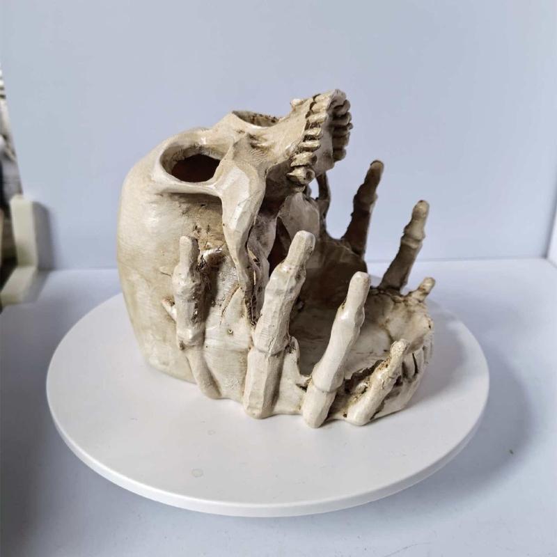 Gothic Skull Resin Rings Holder With Multifunctional Use As Jewelry Tray Or Ashtray