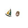 Iron Sailboat Sculpture Tabletop Ornament Feng Shui Decor Collection Decorative Figurine for Table