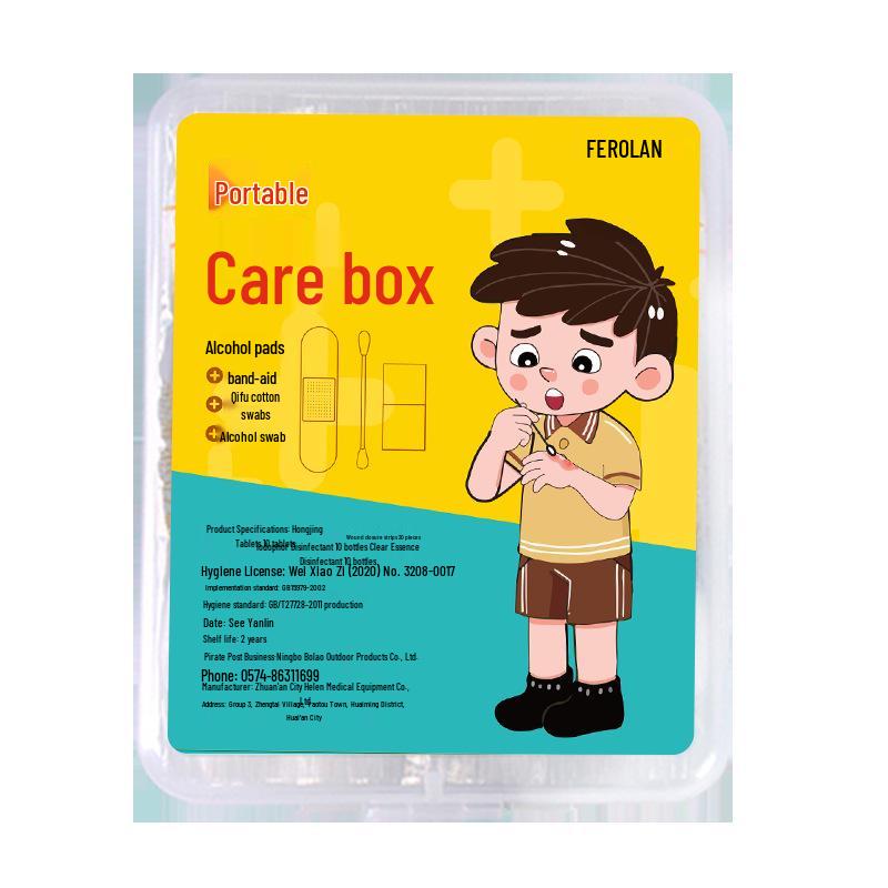 Portable Medical Kit: 4-Piece Emergency Set with Povidone-Iodine Swabs & Hemostatic Tools for Home & Outdoor Use