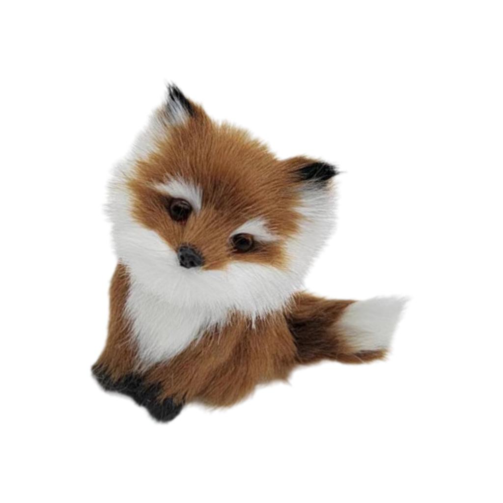 Soft Plush Animal Keychain Handmade Foxes Decoration Animal Figurine Pendant For Party And Room Decoration