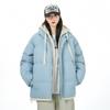 Fake two-piece cotton clothes, couple's winter outdoor hooded jacket, windproof and cold-proof, the same for men and women