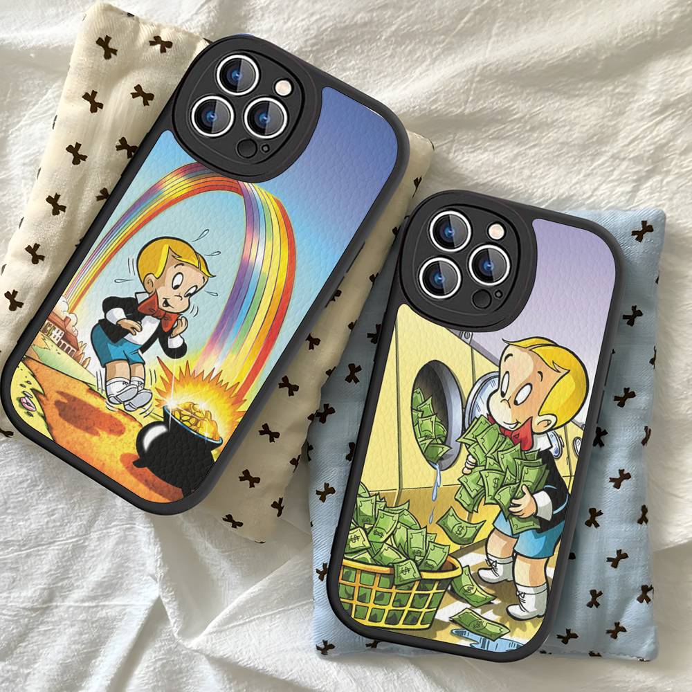 Cartoon Richie Rich Phone Case Hard Leather For IPhone 14 13 16 Mini 15 14 11 12 Pro Max Plus Fundas