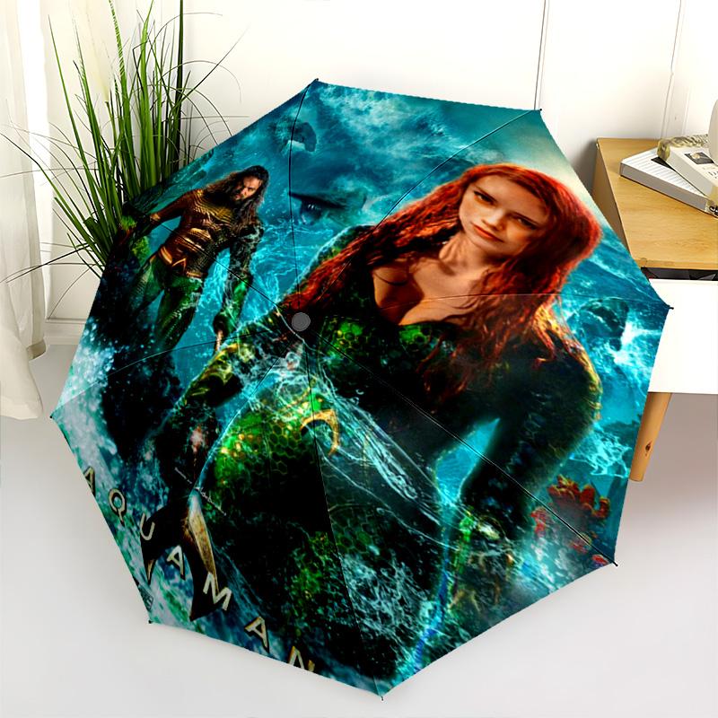 Aquaman Realm Folding Umbrella Durable Suitable For All Seasons Umbrella Three Folds Umbrella