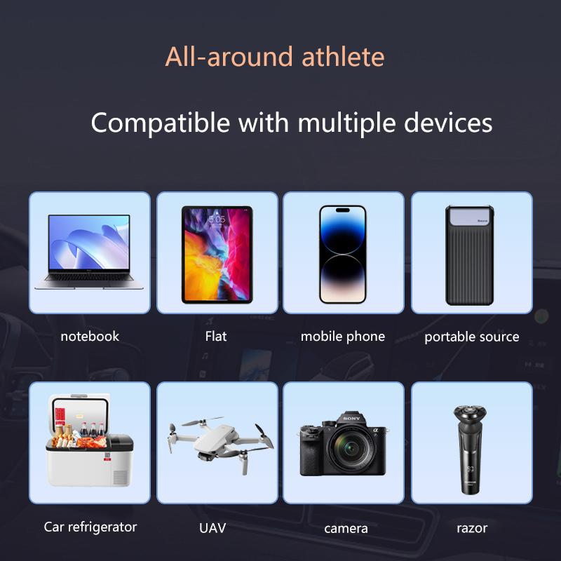 1 Piece Auto Accessories Usb Chargers Voltage Display Car Inverter Car Socket Usb Fast Charging 200W Qc 3.0 Power Adapter