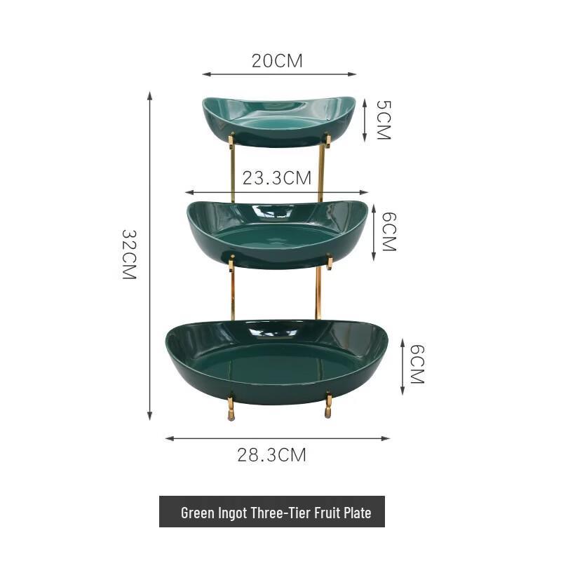Three-Tier Ceramic Fruit Bowl