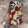 Peeling Paint Rust Print Phone Case For Samsung Galaxy S26 Ultra S25 S24 S23 S22 PLUS FE A56 A55 A54 A53 IMD Shockproof Cover