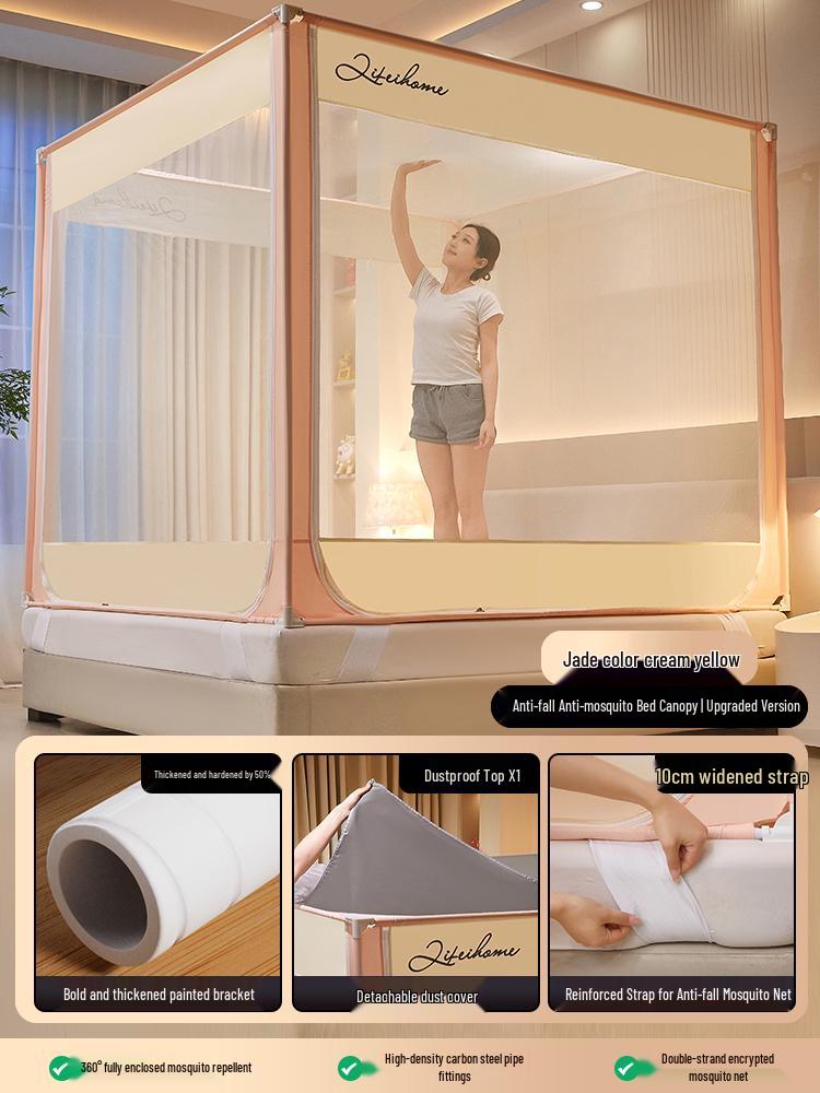 Free Shipping 2026 Anti-Fall Mosquito Net: Full-Cover Bed Rail Tent for Babies and Children