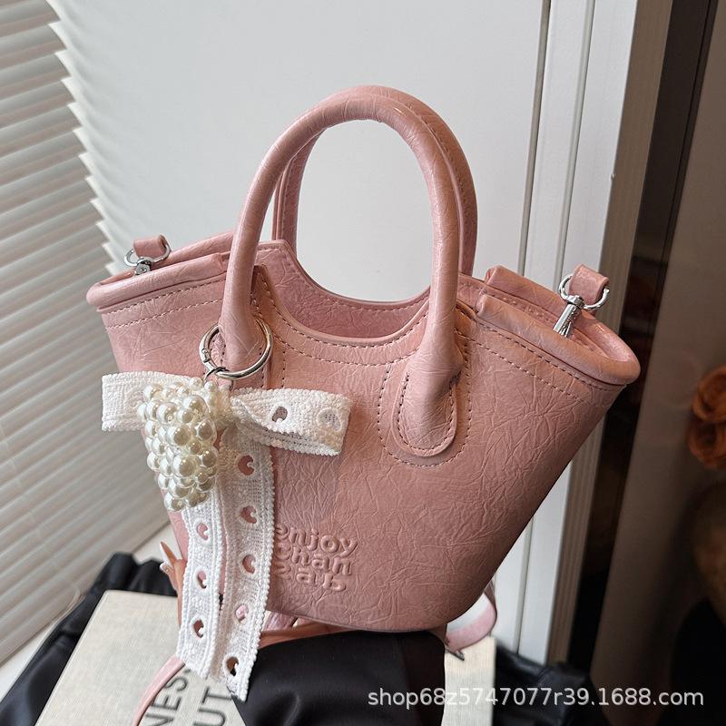 Premium Handbag Bag Women's 2025 New Fashion Versatile Foreign Style Bucket Bag Casual Simple Women's Messenger Bag
