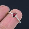Garnet Gemstone, January Birthstone, Solid 925 Sterling Silver, Handmade Ring, Jewelry For Woman And Unisex , Oval Gemstone Ring