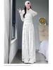 White Floral High-Waisted Yamamoto Summer 2025 Bowknot Wide-Leg Casual Pants