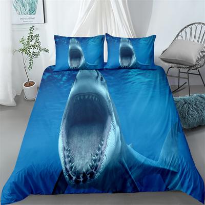 Krmení žraloka 3D Sada povlaku na přikrývku King Queen Double Full Twin Single Size Sada ložního prádla