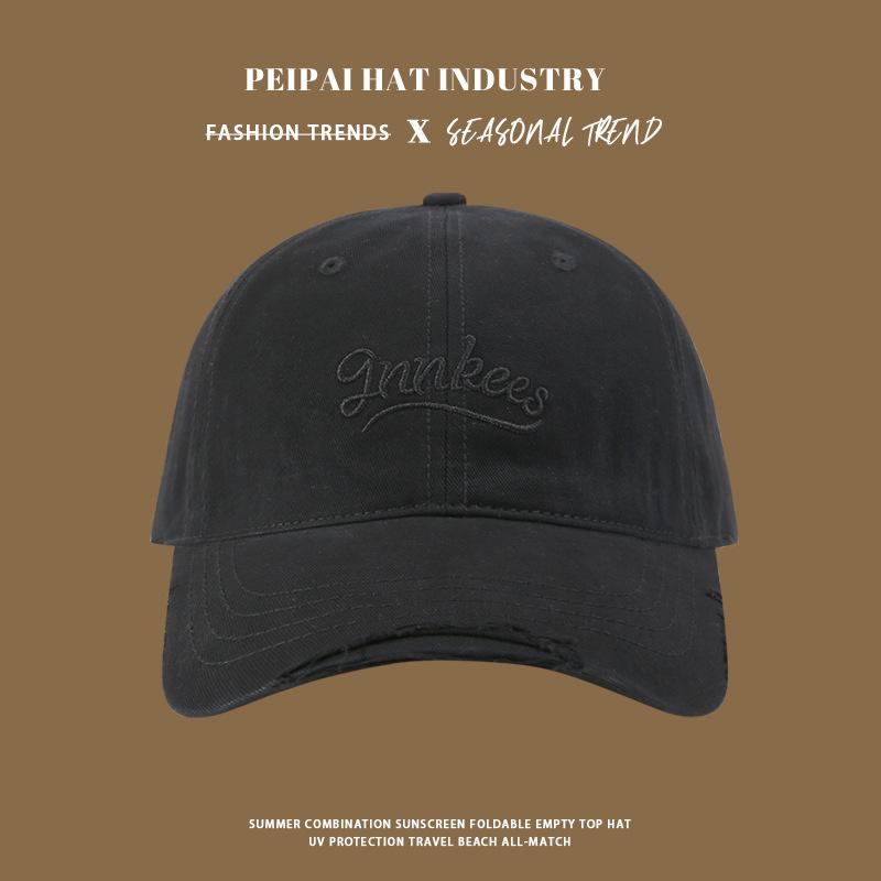 

Peaked hat female Korean version of street trendy brand big head, baseball cap man shows small face Adjustable