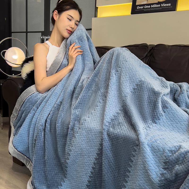 Sherpa Fleece Throw Blanket Luxury A Grade Multifunctional Milk Velvet Blanket Winter Keep Warm Throw Blankets Thick Bed Cover