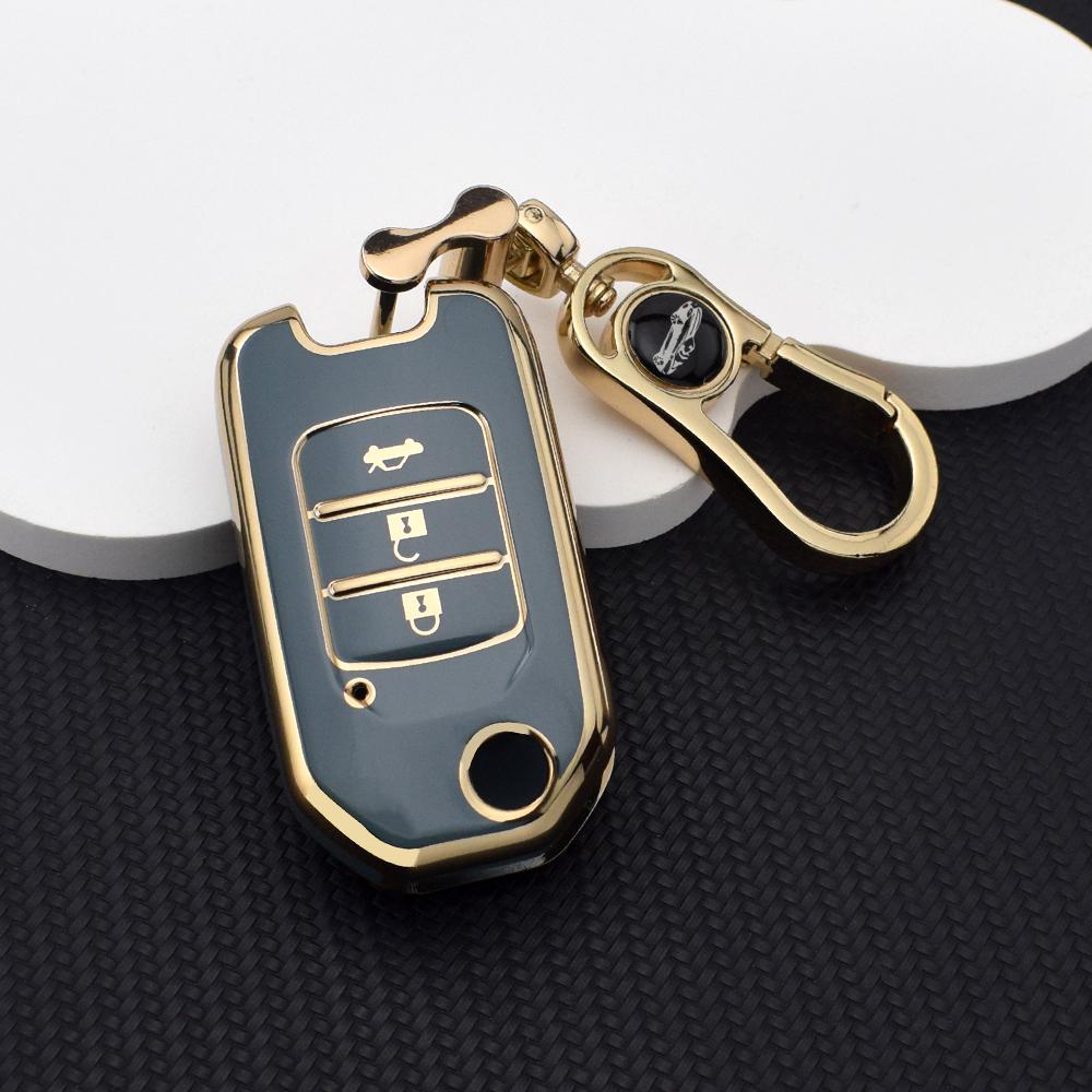 3 Button Key Case For Honda Key Fob Cover Soft TPU Remote Case for Civic CRV Accord HRV Fit Odyssey Pilot – Protective Skin