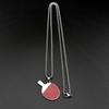 Table Tennis Racket Simple Male Chain For Women Men Stainless Steel Silver Color Sports Lover Party Daily Wear Jewelry Accessory