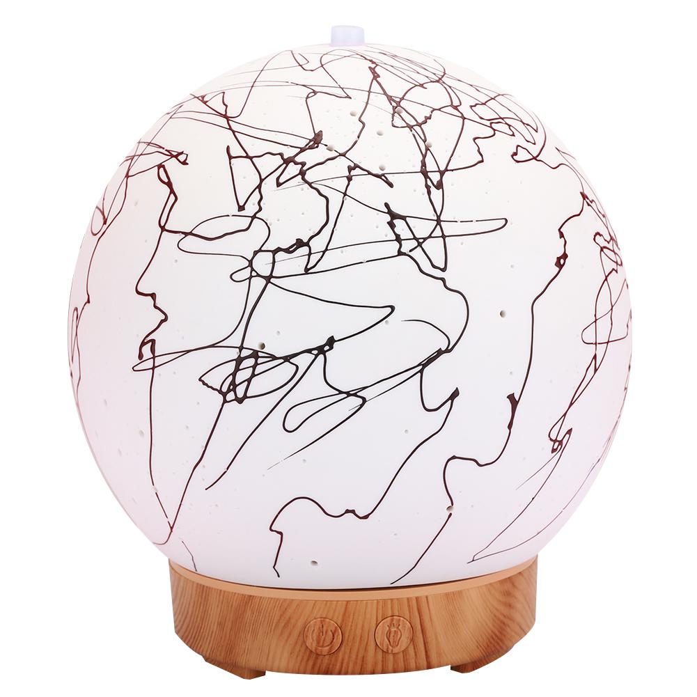 Round Ball Shape Humidifier Aromatherapy Diffuser 7 Colors LED Night Light Air Humidifier110-240V