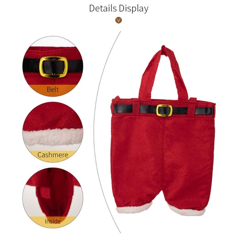 10pack Trousers Decoration Christmas Gift Bags New Fashion Christmas Candy Bag for Christmas Dinners