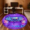 1PC Gamer Controller Round Chair mat Area Rug - Non-Slip, Floor Mat for Office, Bedroom, and Indoor Decor -Gift D1127193