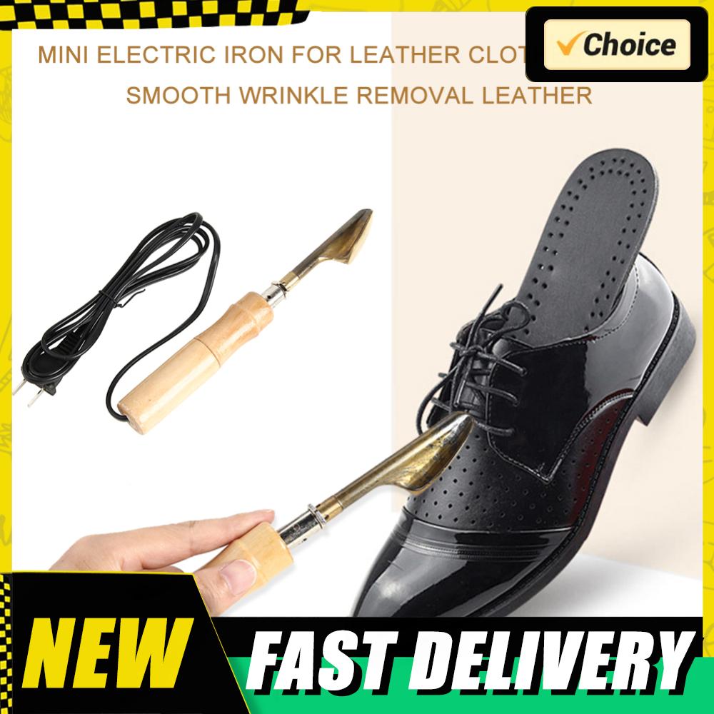 Mini Craft Electric Iron Leather Clothes Shoes Smooth Wrinkle Portable Removal Leather Surface Caft Repair Soldering Iron Tool