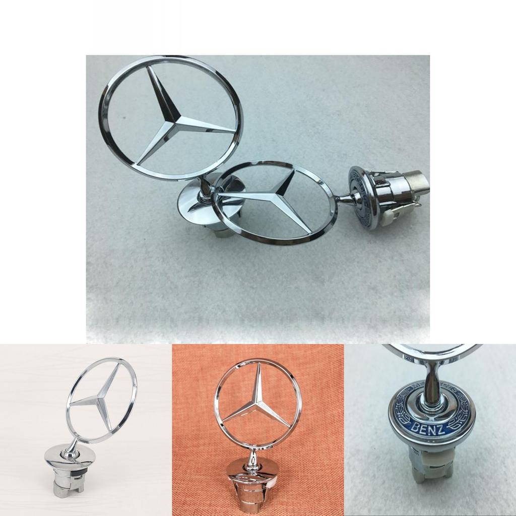 Premium Mercedes Benz Chrome Logo Hood Badge Emblem For Classic And Modern W201 W124