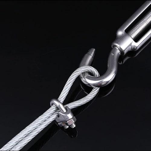 Doshu Wire Clip Clamp (M2) - Fits M2, M3, M4, M5, and M6 Rope Types, Includes Storage Case, SUS304 2mm Stainless Steel, for Wire Rope Terminals