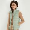 Womens Lightweight Down Vest Winter Warm Sleeveless Puffer With Stand Collar 86-90% White Duck