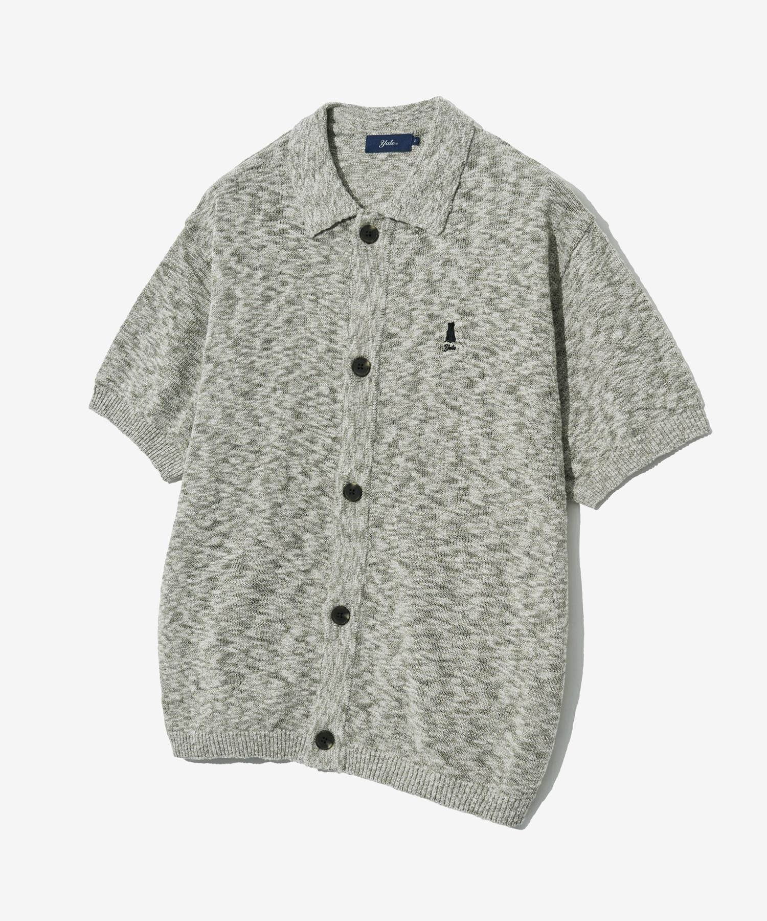 Yale Heather Short Sleeve Knit Shirt Heather Grey Gray/M