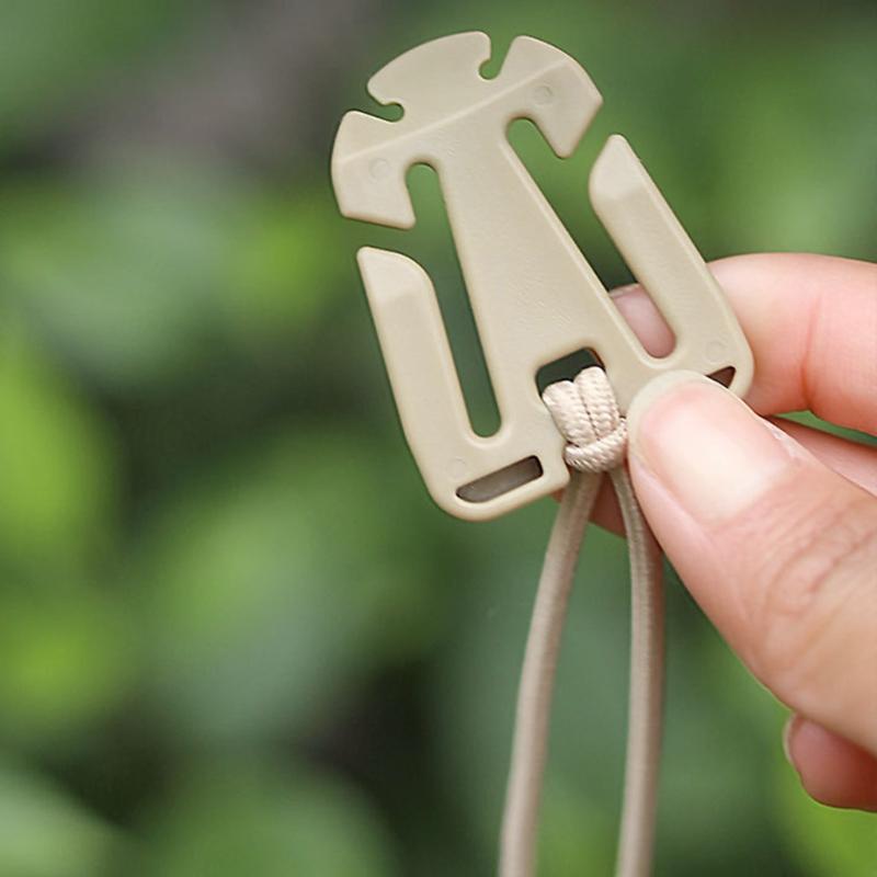 5Pcs Tactically Elastic Buckle Carabiner Clip Storage Ribbon Clip Backpacks Buckle Clamps Carabiner Attachments Clip