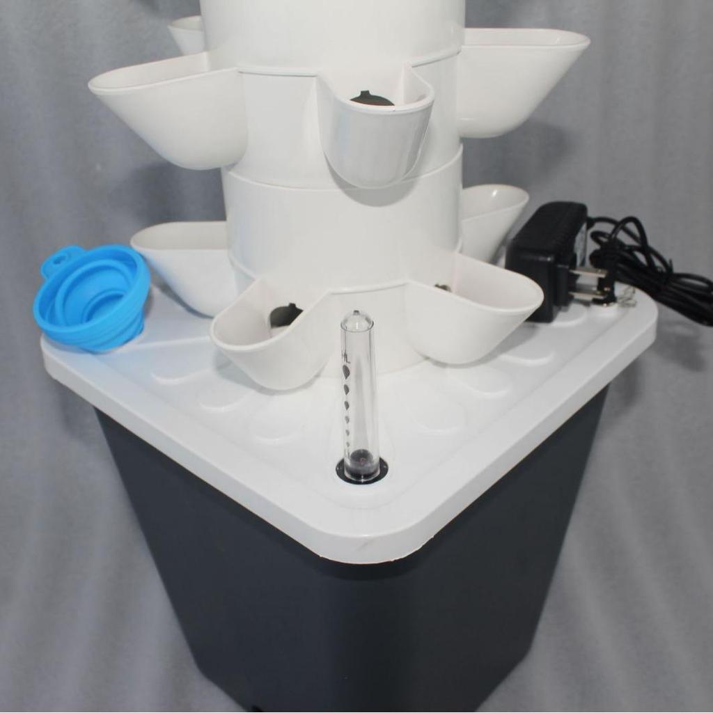 Mini Hydroponic Tower: Soilless Vegetable Growing Machine for Home or School Projects