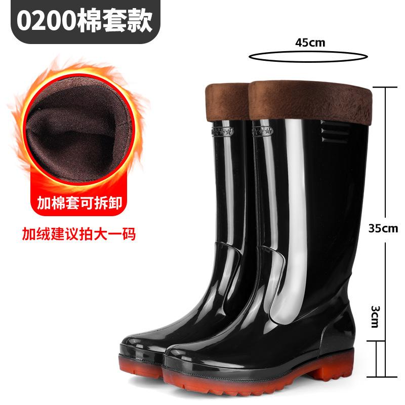 Male Tall Tube Food Factory White Rubber Shoes Dust-proof Long Tube Worker Shoes Thickened Acid and Alkali Rain Boots Kitchen Non-slip Water Shoes Men