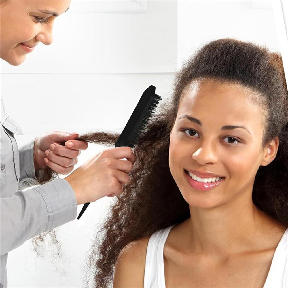 3Pcs/1set Hair Styling Comb Set Teasing Hair Brush Rat Tail Comb Edge Brush For Edge Back Brushing Combing Slicking Hair