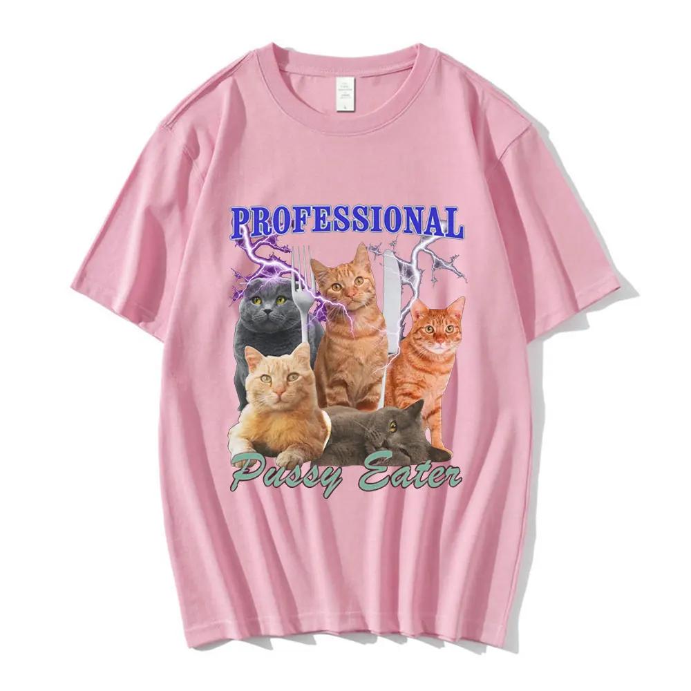 Profesionální jedlík kočiček Vtipné tričko pro milovníky koček dámské Oblečení Módní trička Ležérní trička s krátkým rukávem