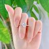 SpringLady 925 Sterling Silver Lab Sapphire 8MM Heart Cut High Carbon Diamond Gemstone Wedding Engagement Ring Fine Jewelry