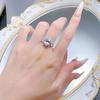 Luxury S925 Silver Oval Simulated Diamond Ring (8x11mm) - European & American Wedding Jewelry