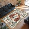 Fox Theme Crystal Velvet Floor Rug Personalized Custom Name Text Warm Carpet Home Decoration