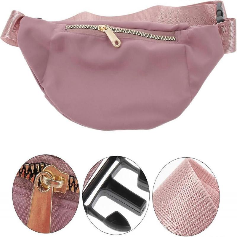 Multifunctional Crossbody Bag for Women, Lightweight Waterproof Nylon Chest Pack with Adjustable Straps, 3 Zipper Pockets for Cycling Running Hiking