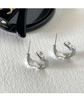 Korean Style Geometric Circle Earrings: Elegant, Versatile Ear Jewelry for Women and Students