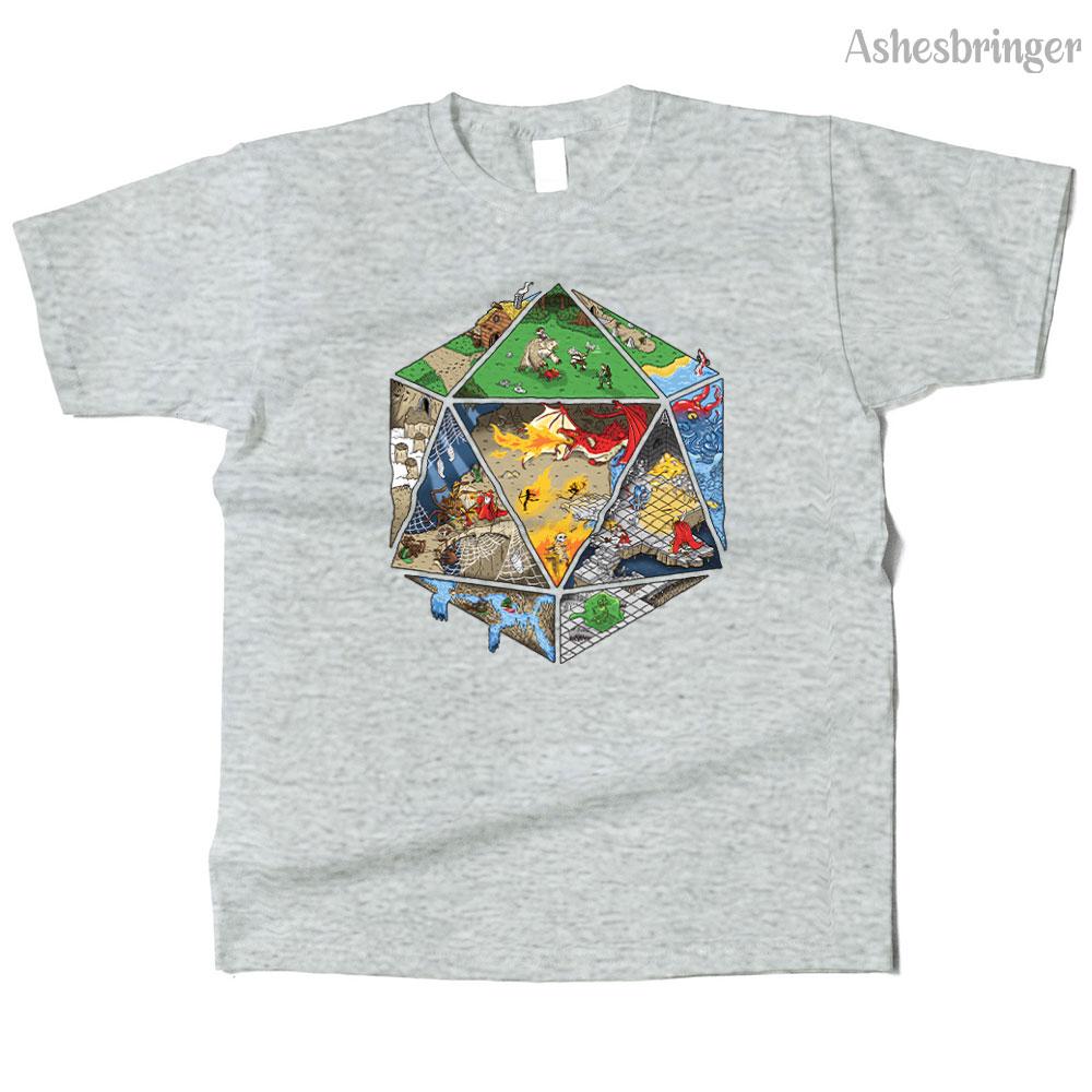 

Mens Cotton Dungeons IN Dice Graphic T Shirt Street Casual Style Tee for Men and Women 4XL