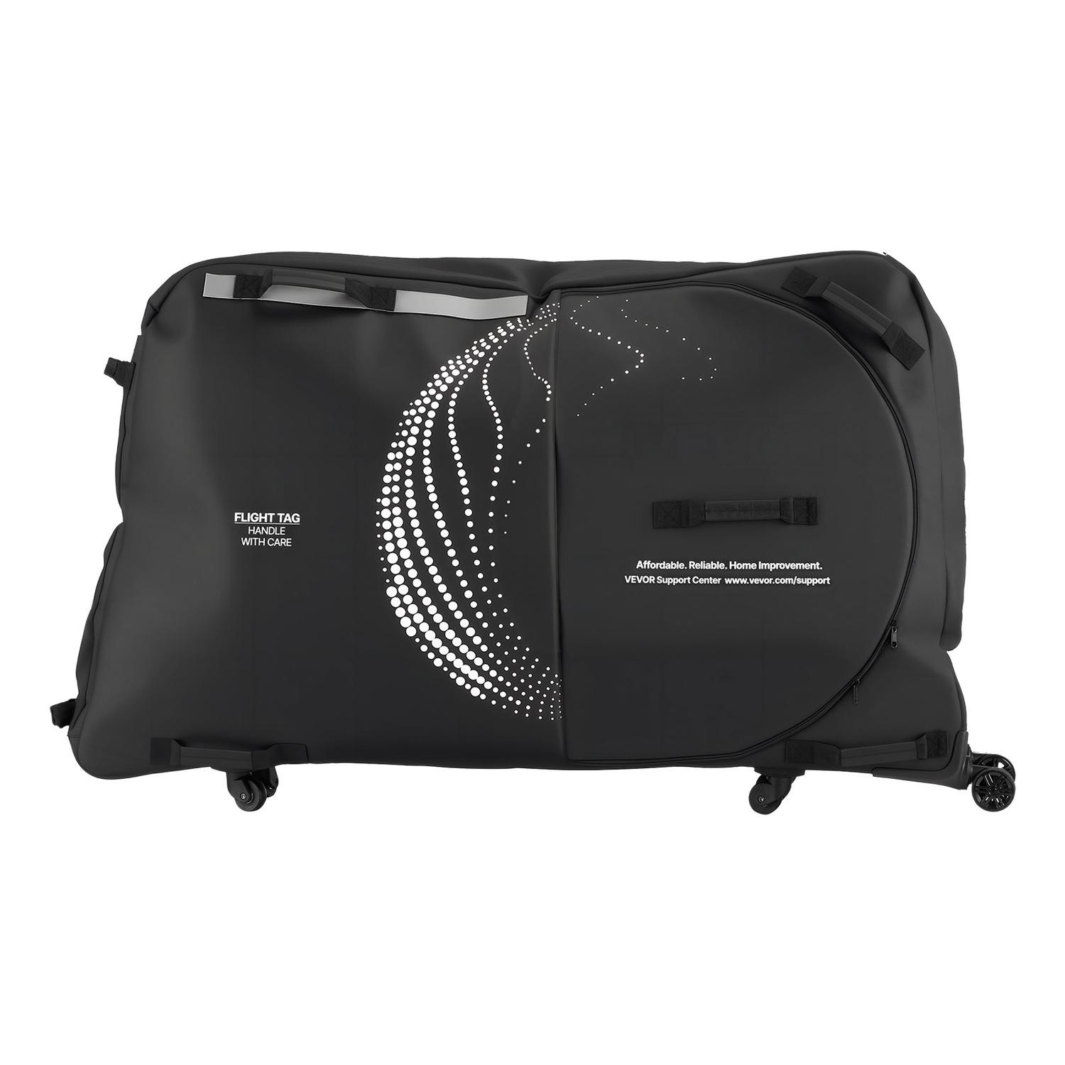 Fahrrad-Reisetasche, Transport-Universal-Fahrradaufbewahrungskoffer-Tasche mit TSA-Schloss, Stützplatten, Schutz und Gabelhalter-Stabilisierung, Fahrradkoffer