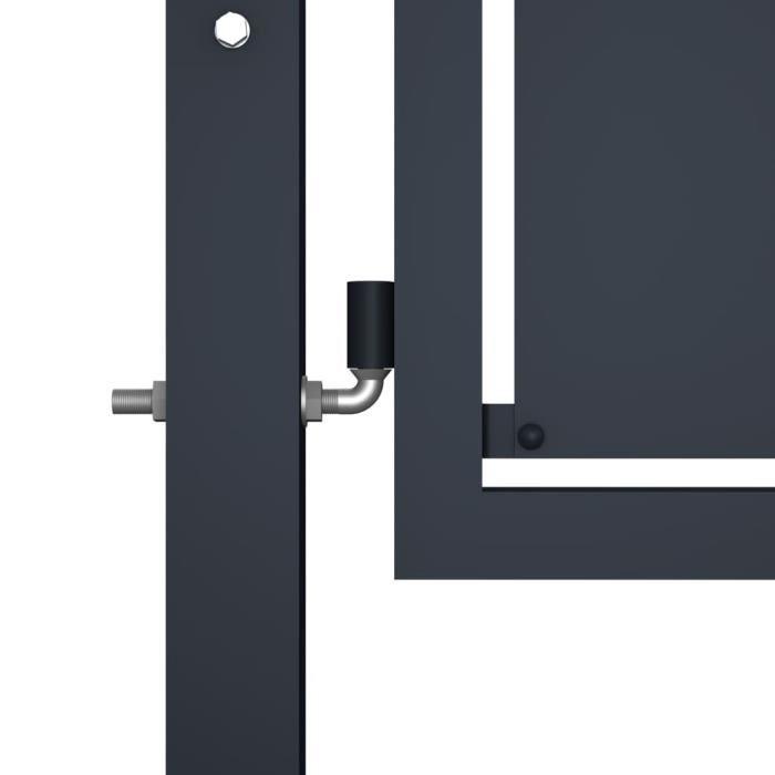 Portail de jardin - VIDAXL - Acier - 100 x 175 cm - Anthracite - Battant