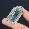 Gift For Her 925 Sterling Silver Natural Solar Moss Agate Gemstone Pendant