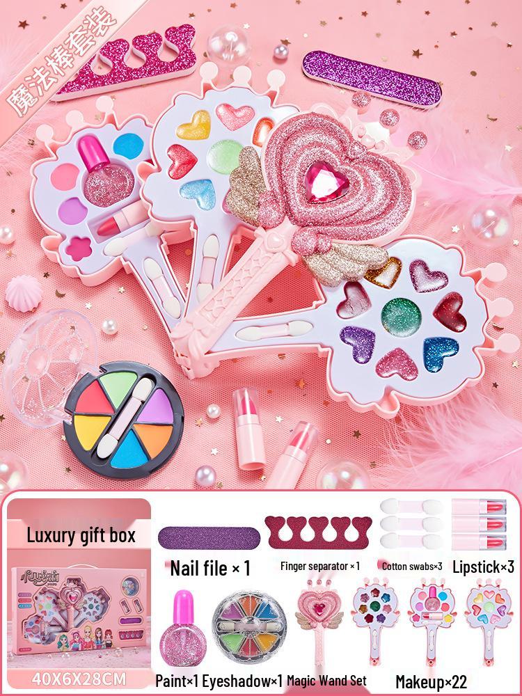 Kids' Makeup Set for Ages 3-6: Genuine Girls' Playhouse Toy with Lipstick 012/013