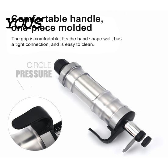 Gadget da Cucina per Dolci Fai da Te Dispenser per Glassa in Acciaio Inossidabile con Ugelli, Pressa per Biscotti e Kit di Strumenti per Decorare Torte, Sac à Poche Riutilizzabile per Glassa